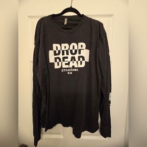Grandson Merch Music Drop Dead Long Sleeve Shirt - Size 2XL